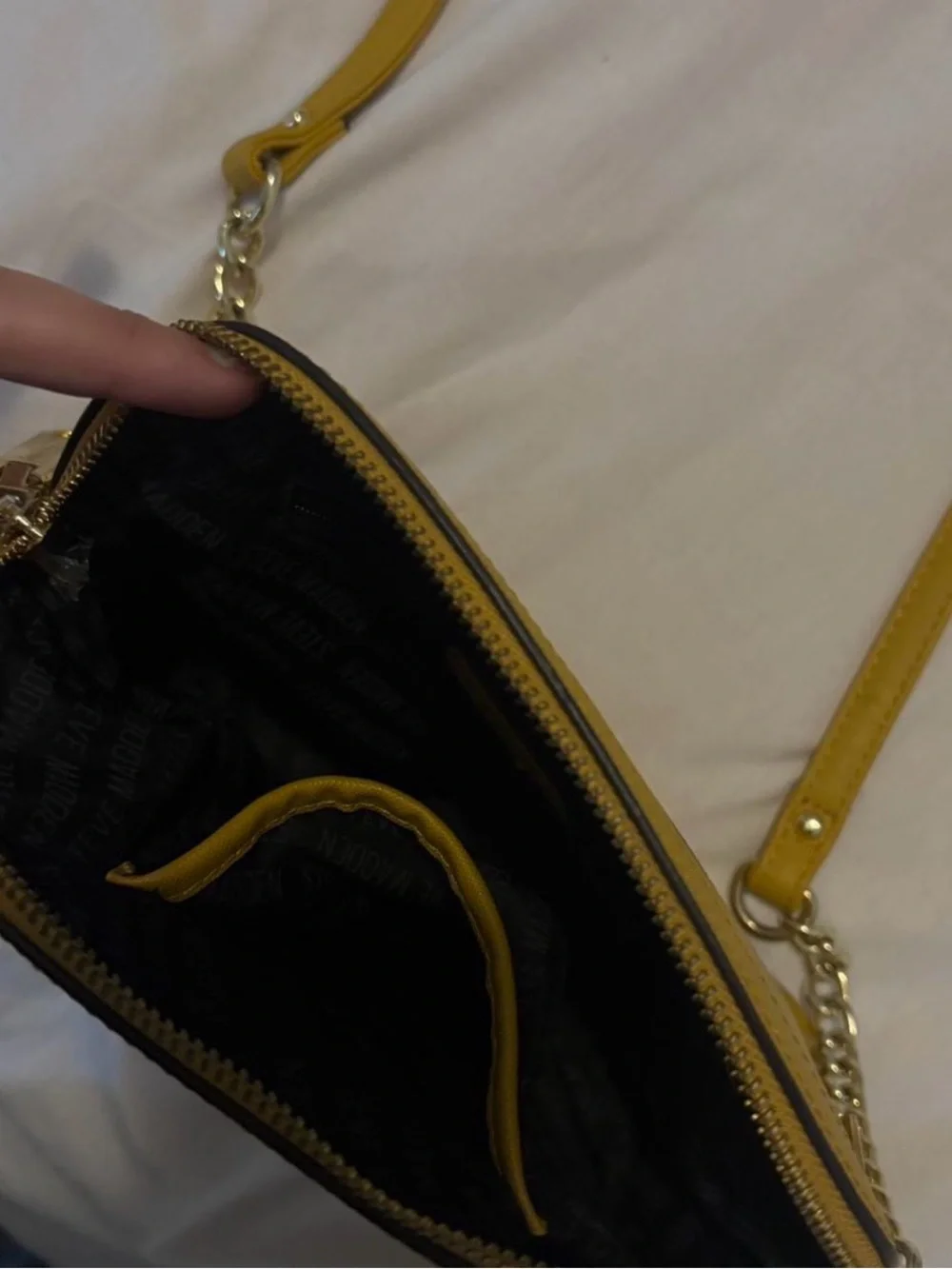 Steve Madden structured saffiano
